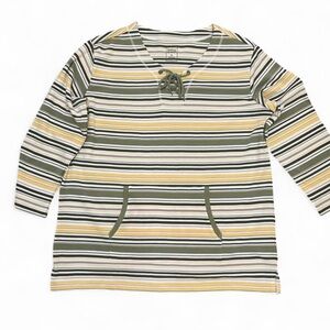 Basting & Smith Striped Ladies Hoodie with Pockets